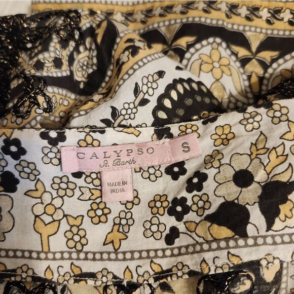 New Calypso St. Barth Elephant Print Tunic/Dress w/Embroidery Sz.S MSRP $315 - Picture 6 of 7